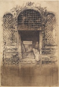 Den gamle døråbning fra det første Venedig-sæt, 1879-1880 af James Abbott McNeill Whistler